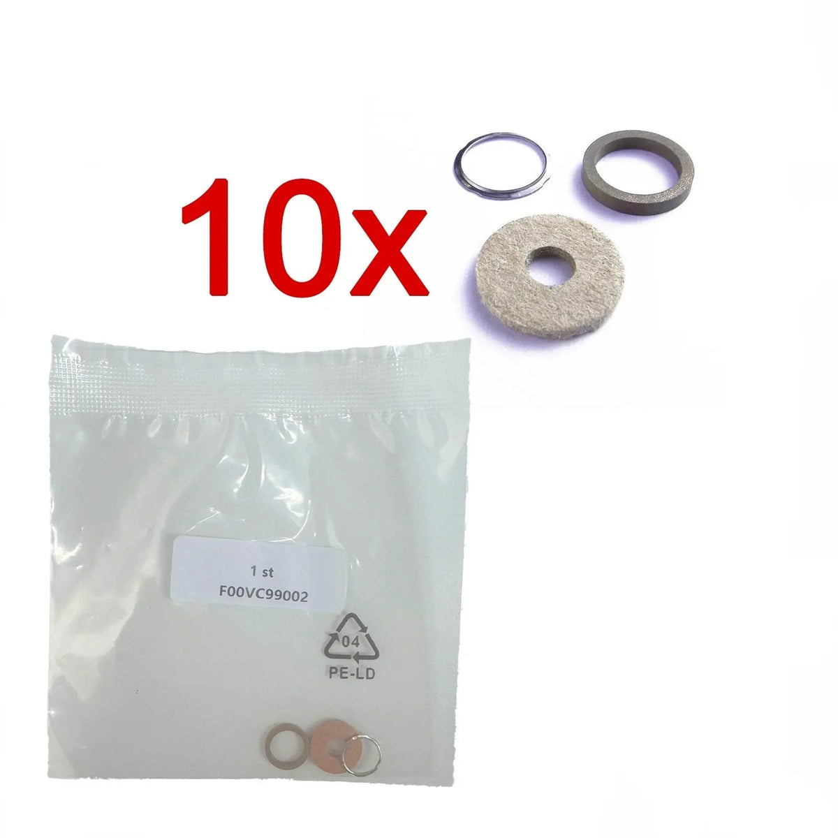 10x Common Rail Injector Seal Kits for Bosch Injectors - F00VC99002