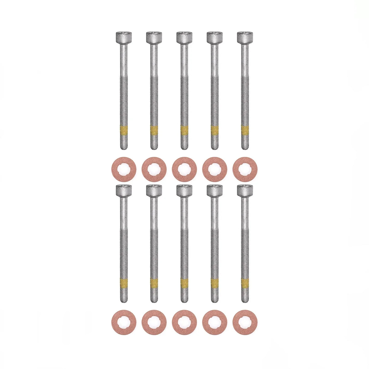 10x Cylinder Bolts & Injector Sealing Washers for Mercedes 15 x 7.15 x 2.0 mm - B20162504