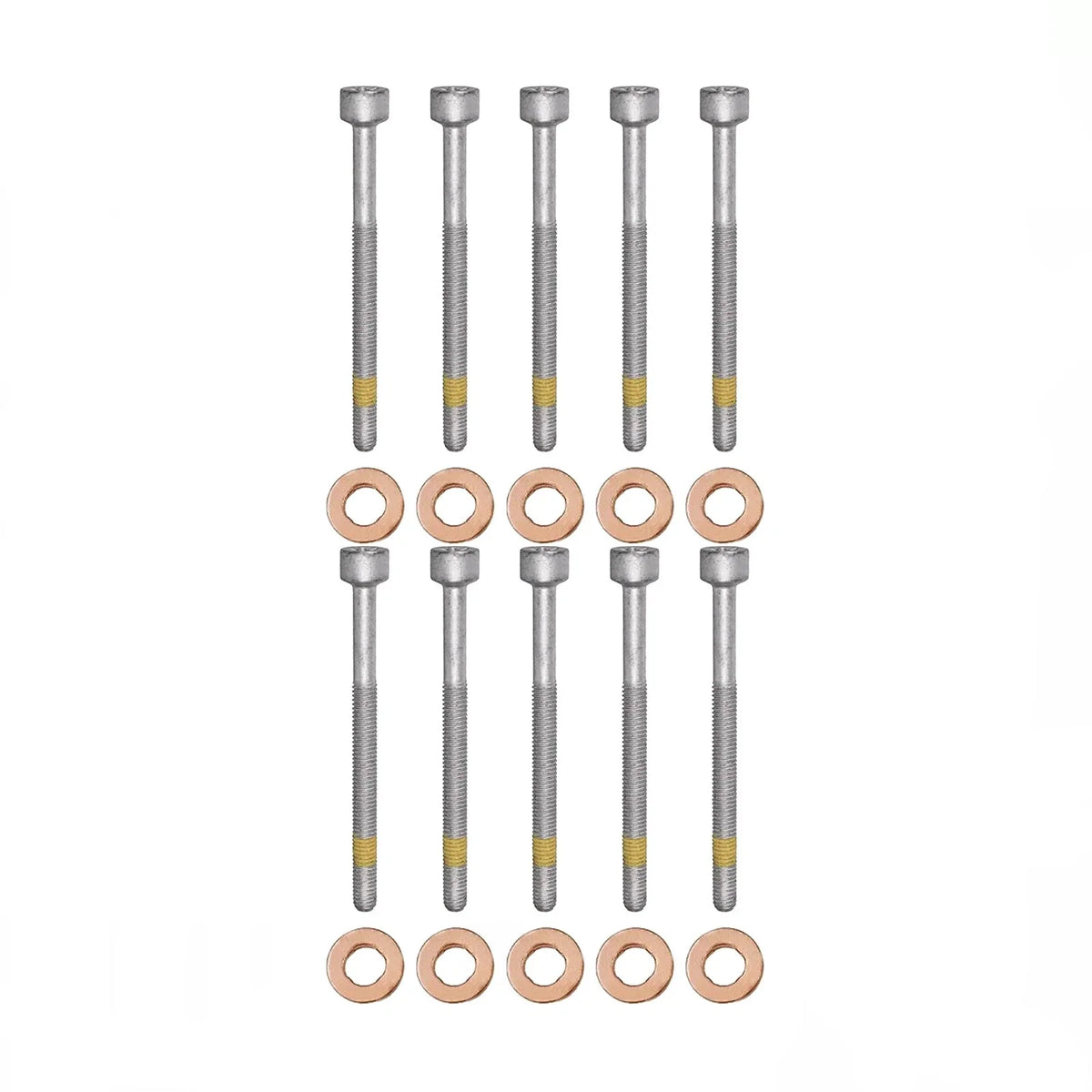 10x Cylinder Bolts & Injector Sealing Washers for Mercedes 15 x 7.15 x 3.0 mm - B20162506