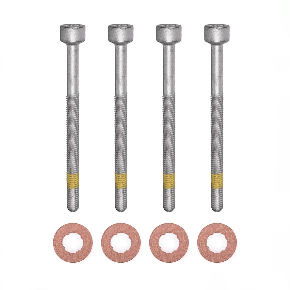 4x Cylinder Bolts & Injector Sealing Washers for Mercedes 15 x 7.15 x 2.0 mm - B20162504