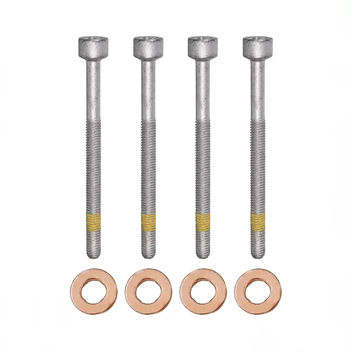 4x Cylinder Bolts & Injector Sealing Washers for Mercedes 15 x 7.15 x 3.0 mm - B20162506