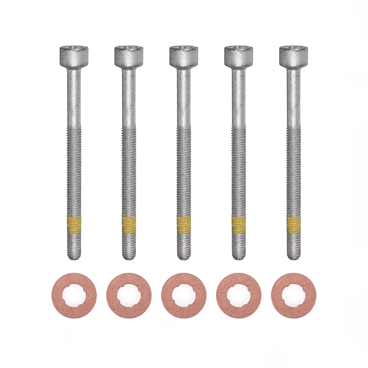 5x Cylinder Bolts & Injector Sealing Washers for Mercedes 15 x 7.15 x 2.0 mm - B20162504