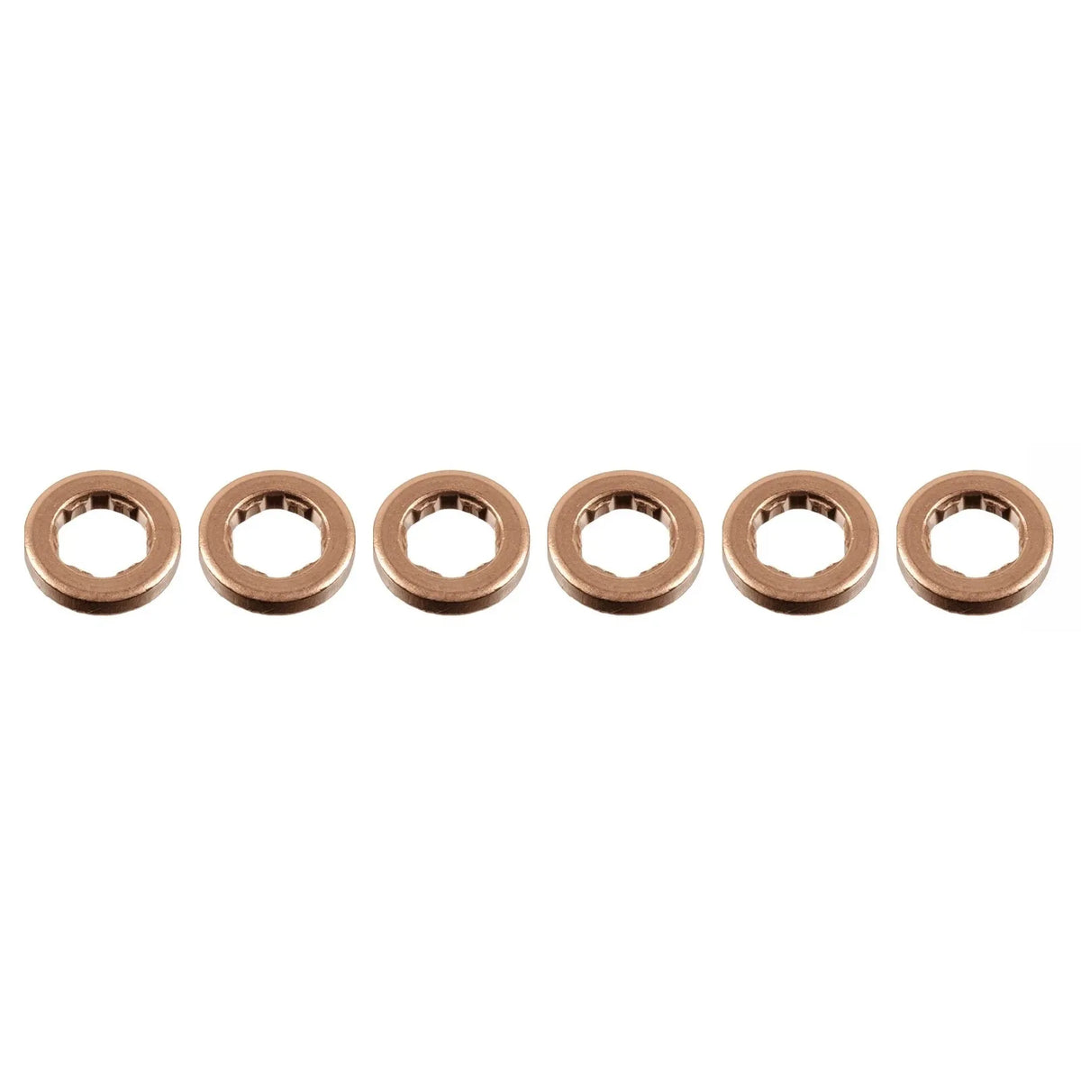 6x Copper Injector Sealing Washers 13 x 7.7 x 2.5 mm - A2C59516873