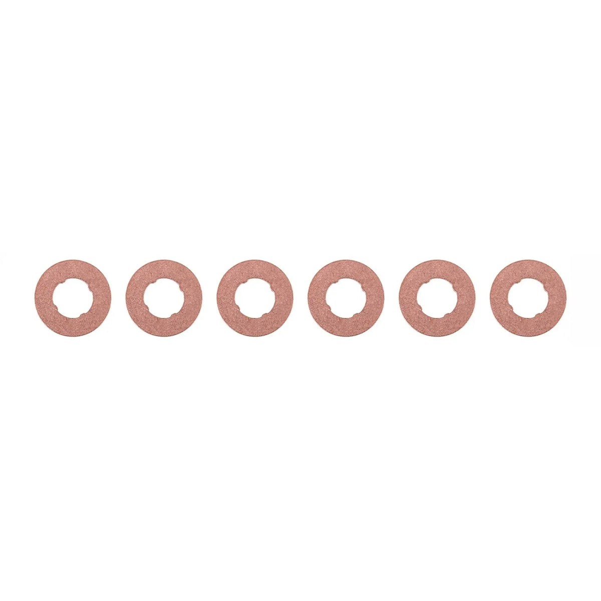 6x Copper Injector Sealing Washers 15 x 7.15 x 1.5 mm - F00VC17503
