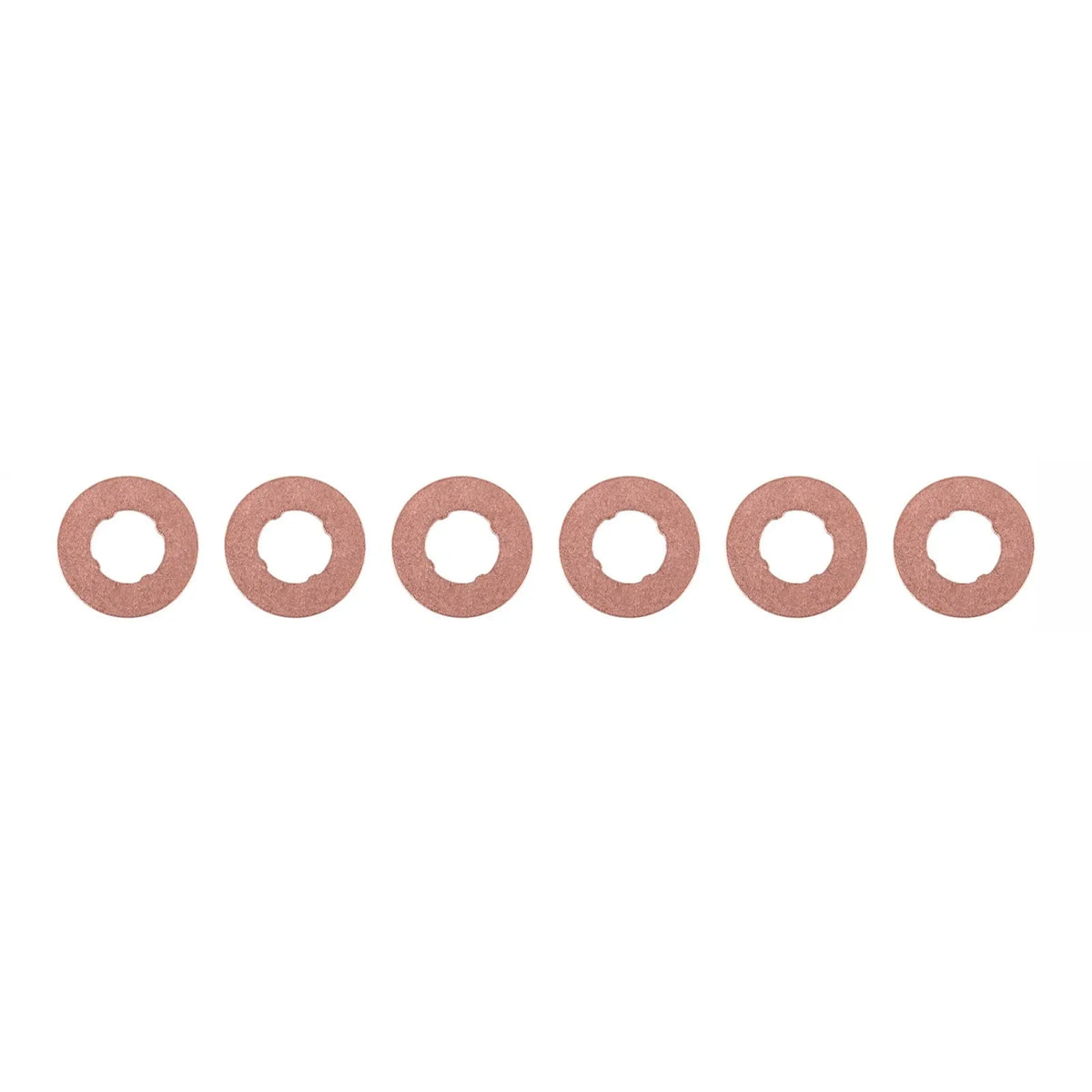 6x Copper Injector Sealing Washers 15 x 7.15 x 2.0 mm - F00VC17504