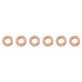 6x Copper Injector Sealing Washers 15 x 7.15 x 3.0 mm - F00VC17506