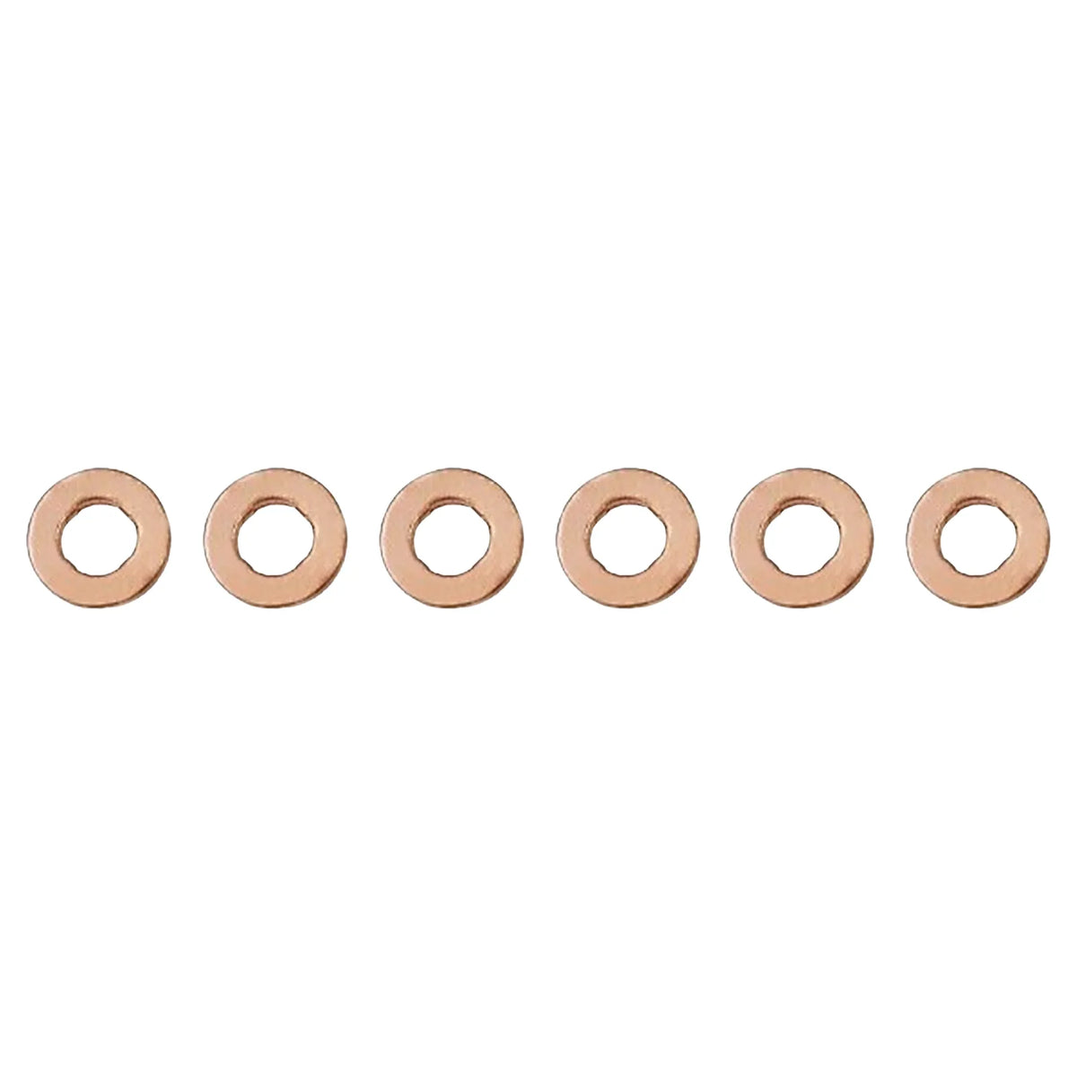 6x Copper Injector Sealing Washers 15 x 7.15 x 3.0 mm - F00VC17506
