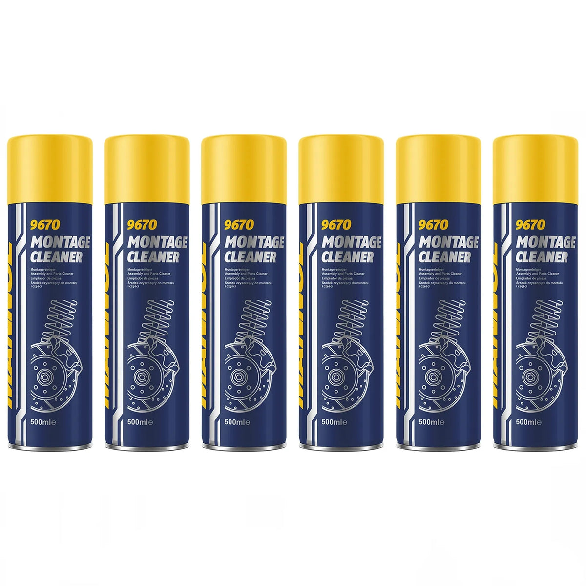MANNOL 9670 Assembly & Brake Cleaner - 6 x 500 ml