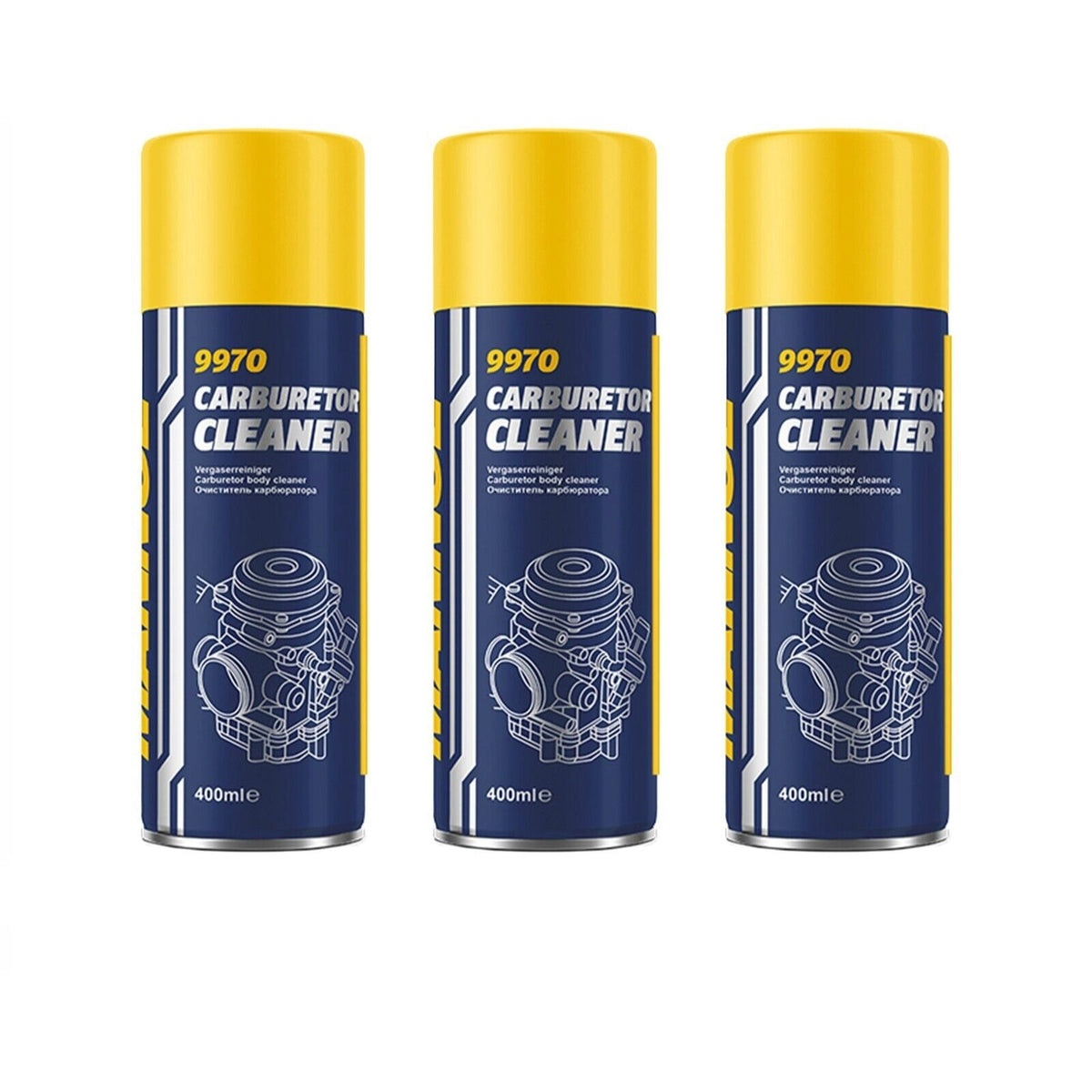 MANNOL 9970 Carburettor Cleaner - 3 x 400 ml